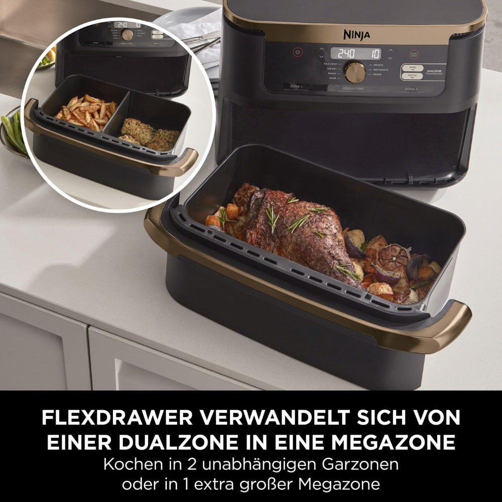 Ninja AF500EUCP Heißluftfritteuse Dual Zone Airfryer
