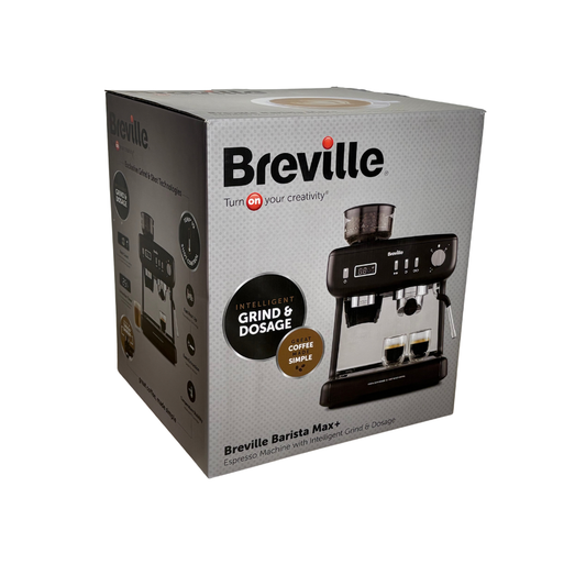 Breville Barista Max+ Siebträgermaschine, Espressomaschine, 15 Bar Pumpe, schwarz
