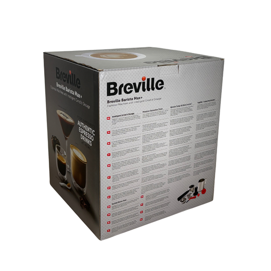 Breville Barista Max+ Siebträgermaschine, Espressomaschine, 15 Bar Pumpe, schwarz