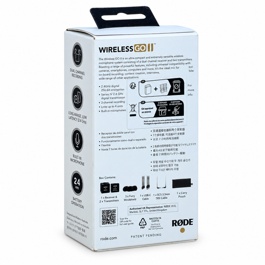 RØDE Wireless GO II Zweikanal-Mikrofonsystem - Schwarz