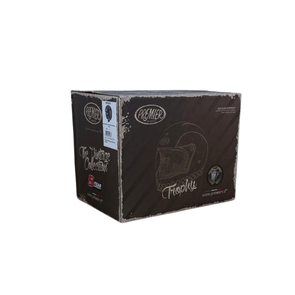 Premier Helm Vintage Platinum Carbon Ex Red Größe: L