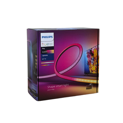 Philips Hue White and Color ambiance TV Play Gradient Lightstrip 65", Intelligenter Leuchtstreifen, Bluetooth/Zigbee, Schwarz, LED, Silikon, Nicht austauschbare(s) Leuchtmittel