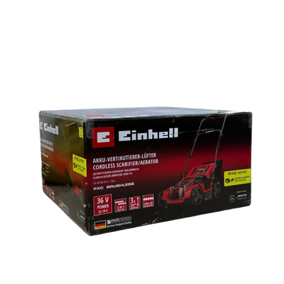 Einhell Akku-Vertikutierer-Lüfter GE-SA 36/35 Li-Solo Power X-Change (Li-Ion, 36 V, bürstenloser Motor, 35cm Messerwalze, 28L Fangsack, einstellbare Arbeitstiefe, ohne Akku & Ladegerät)