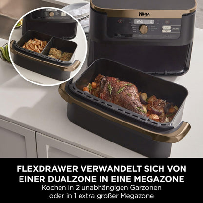 Ninja AF500EUCP Heißluftfritteuse Dual Zone Airfryer