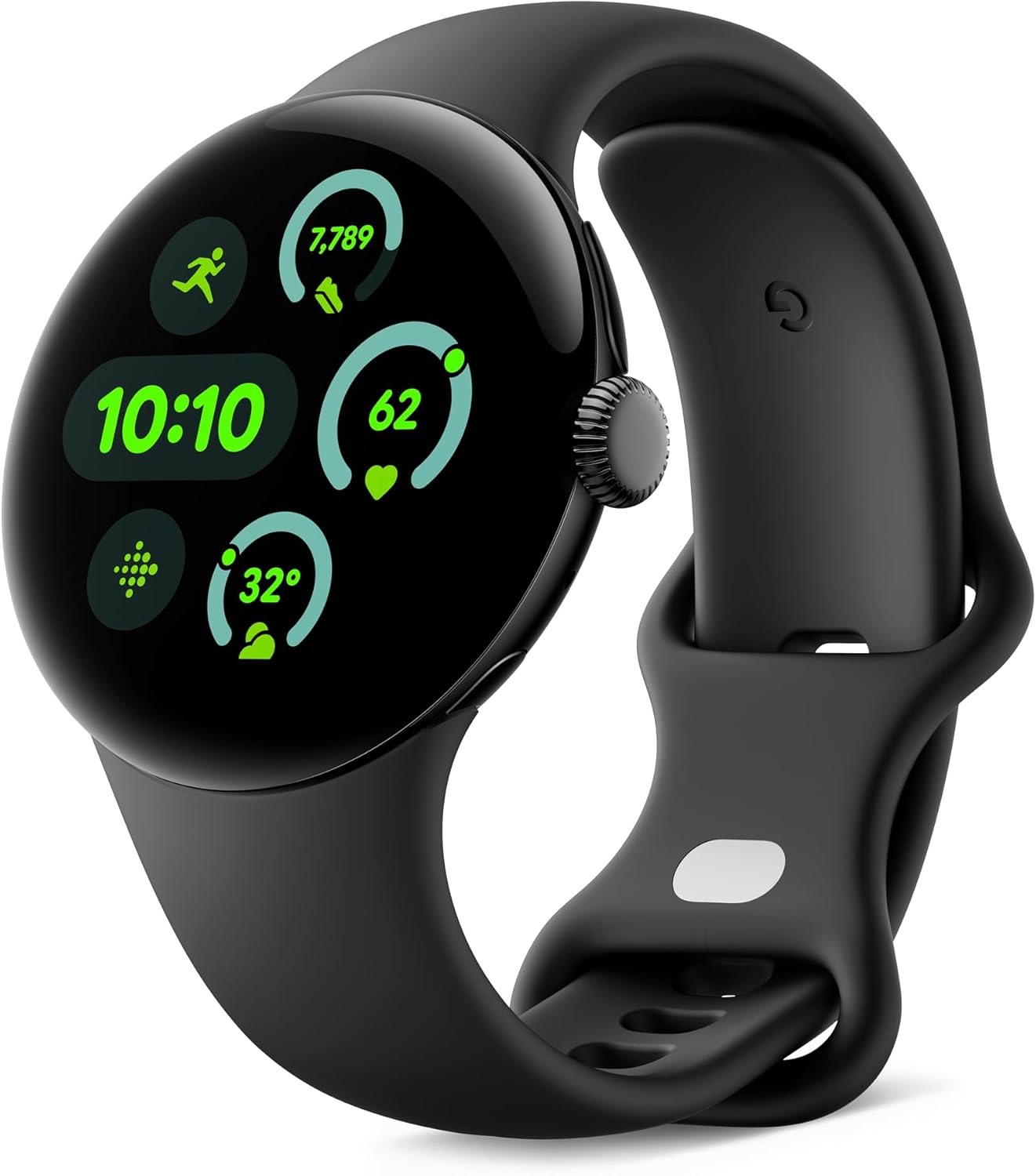 Google Pixel Watch 3 41mm 4G Matte Black Sportarmband Obsidian