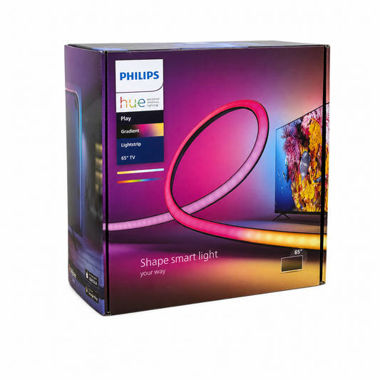 Philips Hue White and Color ambiance TV Play Gradient Lightstrip 65", Intelligenter Leuchtstreifen, Bluetooth/Zigbee, Schwarz, LED, Silikon, Nicht austauschbare(s) Leuchtmittel