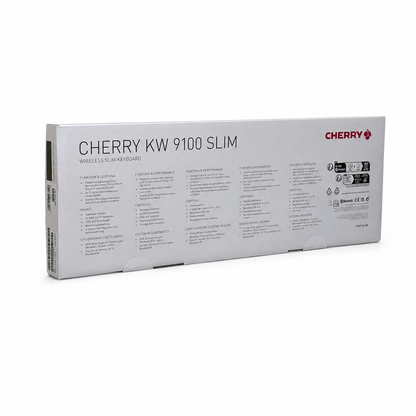 CHERRY KW 9100 Slim Kabellose Tastatur - QWERTZ, Schwarz-Grau