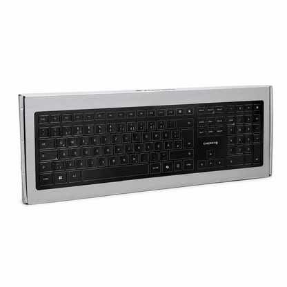 CHERRY KW 9100 Slim Kabellose Tastatur - QWERTZ, Schwarz-Grau