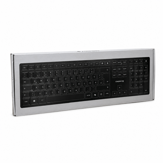 CHERRY KW 9100 Slim Kabellose Tastatur - QWERTZ, Schwarz-Grau