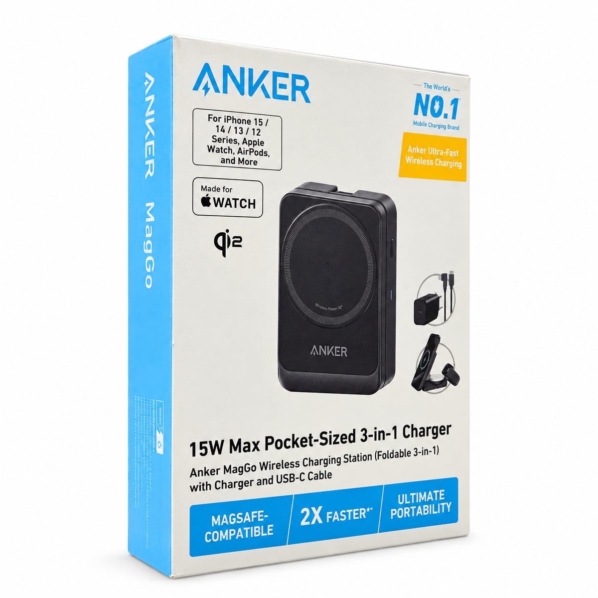 Anker MagGo Kabellose Ladestation - 3in1