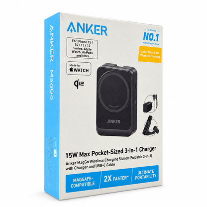 Anker MagGo Kabellose Ladestation - 3in1