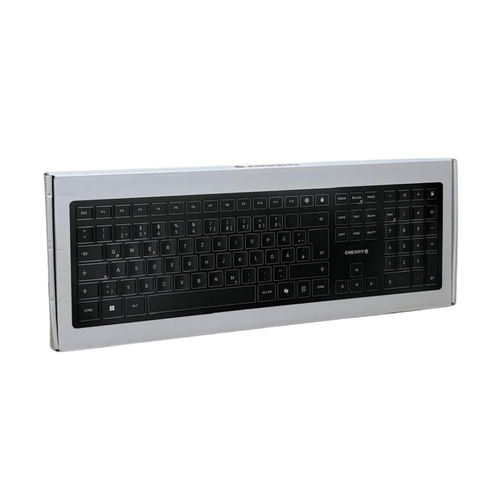 CHERRY KW 9100 Slim Kabellose Tastatur - QWERTZ, Schwarz-Grau