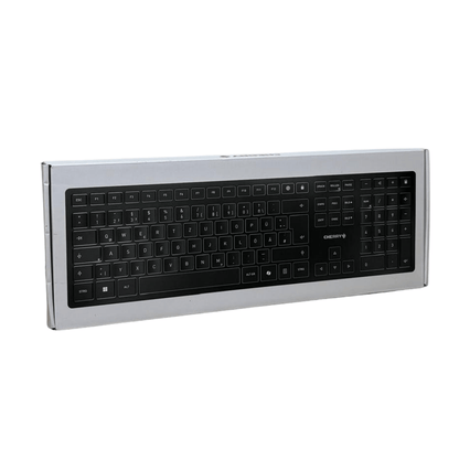 CHERRY KW 9100 Slim Kabellose Tastatur - QWERTZ, Schwarz-Grau